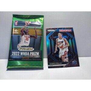 Dawn Staley Prizm Red Refractor & Sealed 4 WNBA Card Pack Sting South Carolina